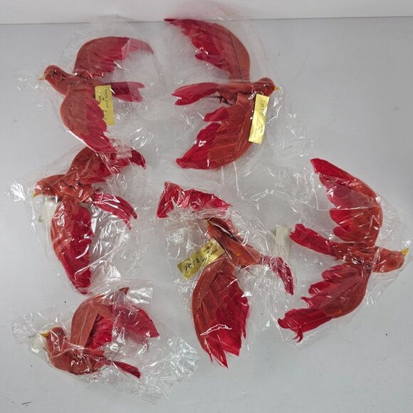 Lot of 25+ Red Cardinal Birds for Floral Arrangements Crafts Wedding - Picture 7 of 8